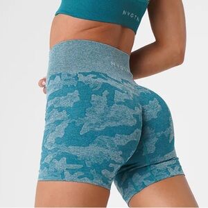 NVGTN Teal Camo Athletic Shorts